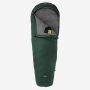 NOMAD Taurus 500 mummy sleeping bag in dark green with grey lining and a visible hood