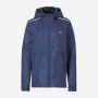 NOMAD women’s navy raincoat with hood and zipper, waterproof and lightweight outdoor jacket