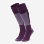 NOMAD premium merino wool ski sock 2-pack in purple with a high cuff and reinforced zones.
