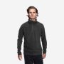 NOMAD fleece trui voor heren in zwart met halve rits en lange mouwen