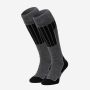 NOMAD Essential Ski Socks 2-Pack in mid grey with black accents for outdoor and winter sports activities