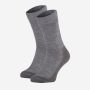 NOMAD Premium Winter Socks 2-Pack in Mid Gray with Ribbed Cuffs and Reinforced Toes and Heels