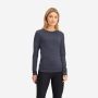 NOMAD tech thermal dames longsleeve in donkergrijs met lange mouwen en ronde hals