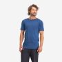 NOMAD Pure Merino men’s T-shirt in denim blue with short sleeves and a crew neck