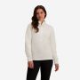 NOMAD dames fleece trui wit met halve rits en lange mouwen outdoor kleding voor vrouwen