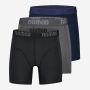NOMAD multisport boxer briefs 3-pack in black, gray and blue with logo waistband for men