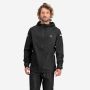 NOMAD Premium Men's Black Rain Jacket with Hood and Zipper for Outdoor Activities