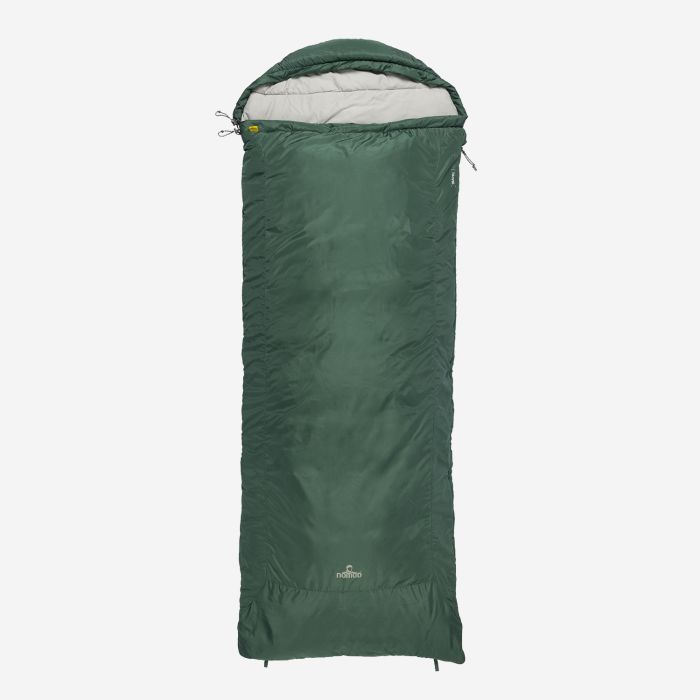 NOMAD Aztec premium comfort slaapzak in trekking groene kleur met capuchon en rechthoekig model