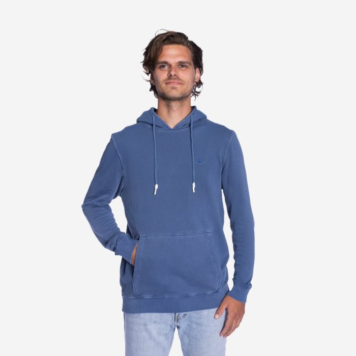 NOMAD Gisborne eco-katoen hoodie voor heren in indigo met buidelzak en trekkoorden