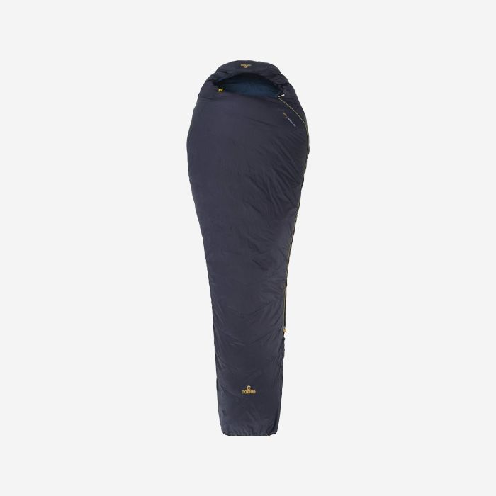 NOMAD Orion 290 XL mummy sleeping bag in ink blue with hood and long zipper