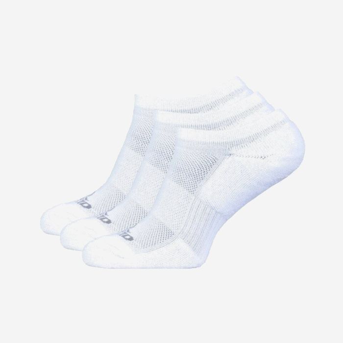 NOMAD white low-cut hiking socks 3-pack with breathable mesh for outdoor activities