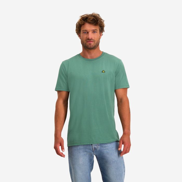 NOMAD Anapai Travel men’s T-shirt in green with a crew neck and a small chest logo
