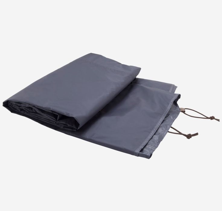 NOMAD Bedouin 2 vloerbeschermer in opgevouwen parelgrijs polyester met koordjes