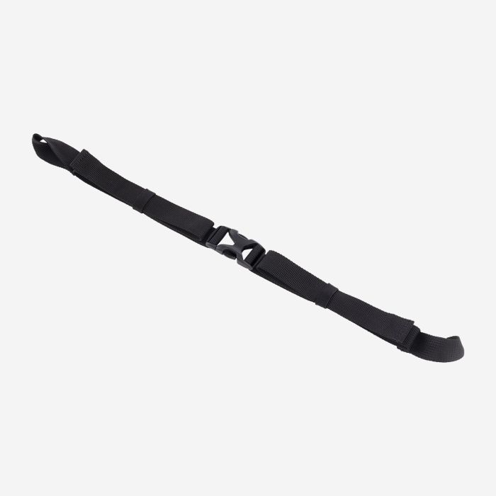 NOMAD black stabilization strap with buckle for outdoor gear or backpacks