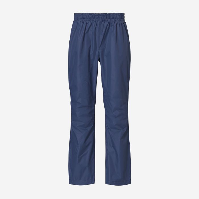 NOMAD dames regenbroek navyblauw met elastische tailleband en rechte pijpen