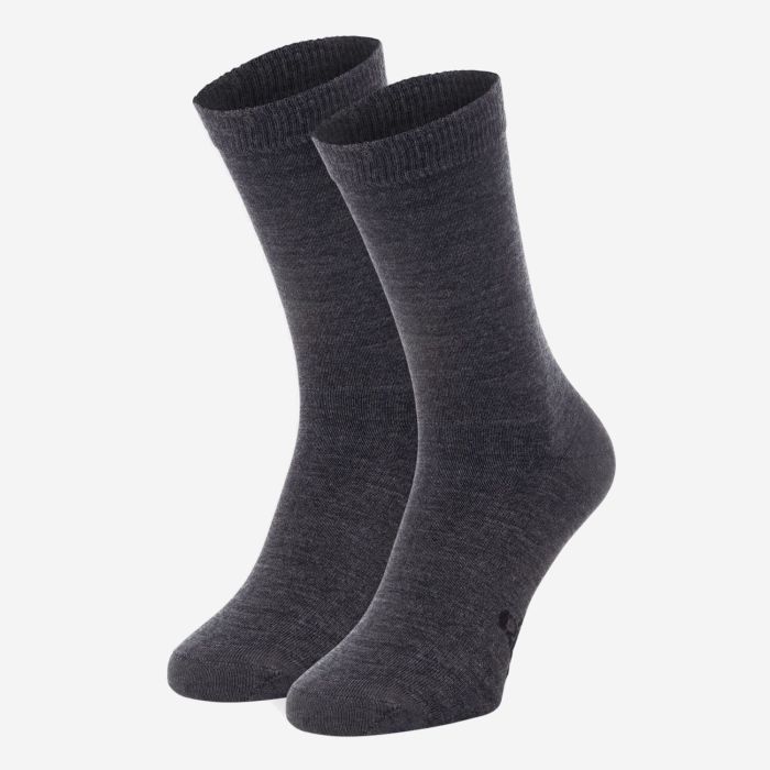 NOMAD Premium Wool Daily Socks 2-Pack in Dark Grey for Everyday Use