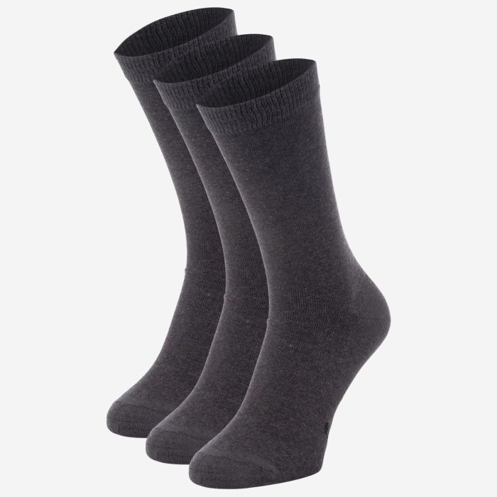 NOMAD Daily 3-Pack Organic Cotton Socks in Dark Grey for Men and Women
