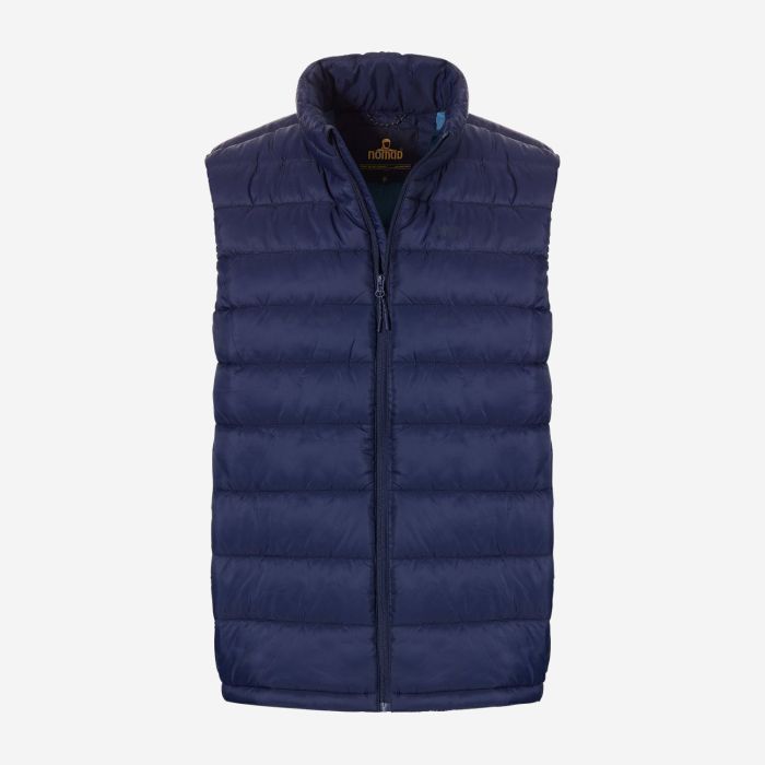 NOMAD bodywarmer voor heren in donkerblauw met ritssluiting en gewatteerde stof