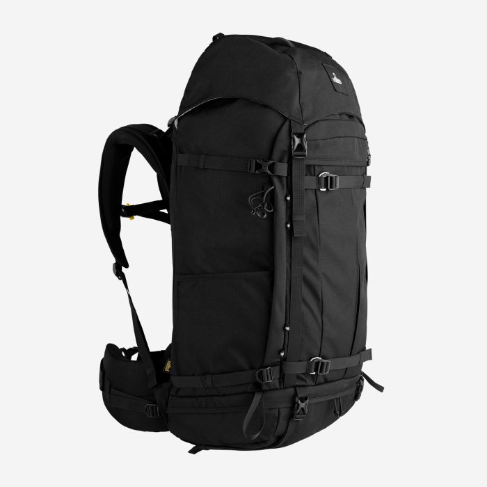 NOMAD Torcal Premium 60 liter rugzak in zwart met verstelbare schouderbanden en gespen