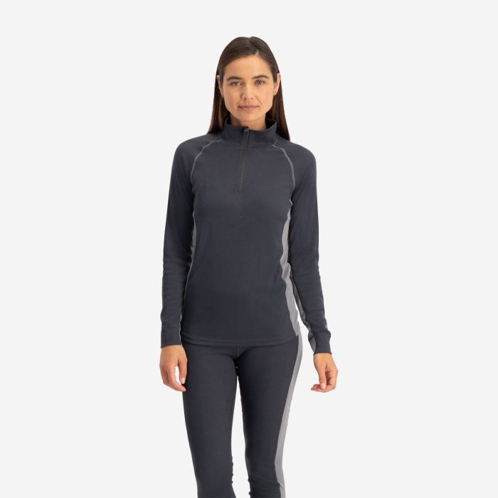 Zip-Neck Thermoshirt Dames | Grijs